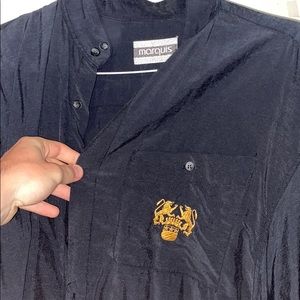 Marquis flowy material button down